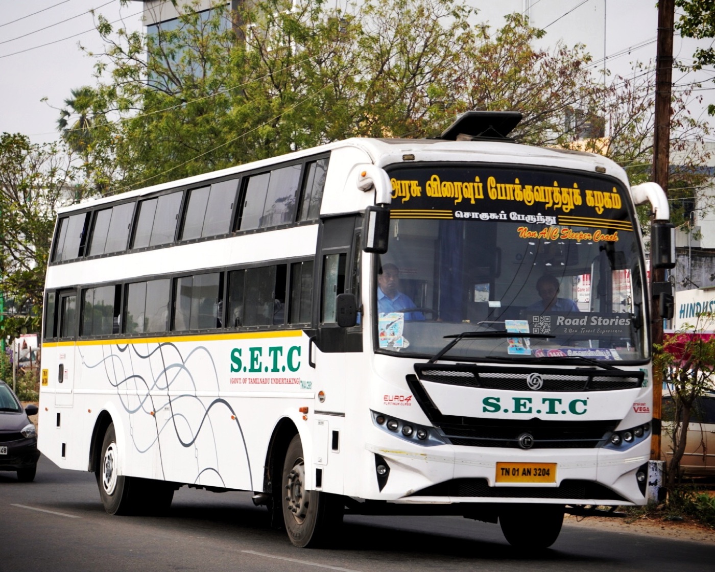 Seater-cum-sleeper coach with TN registration in Tamil Nadu